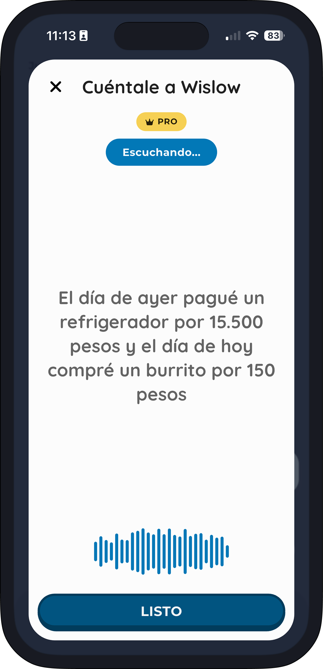 Items cargados