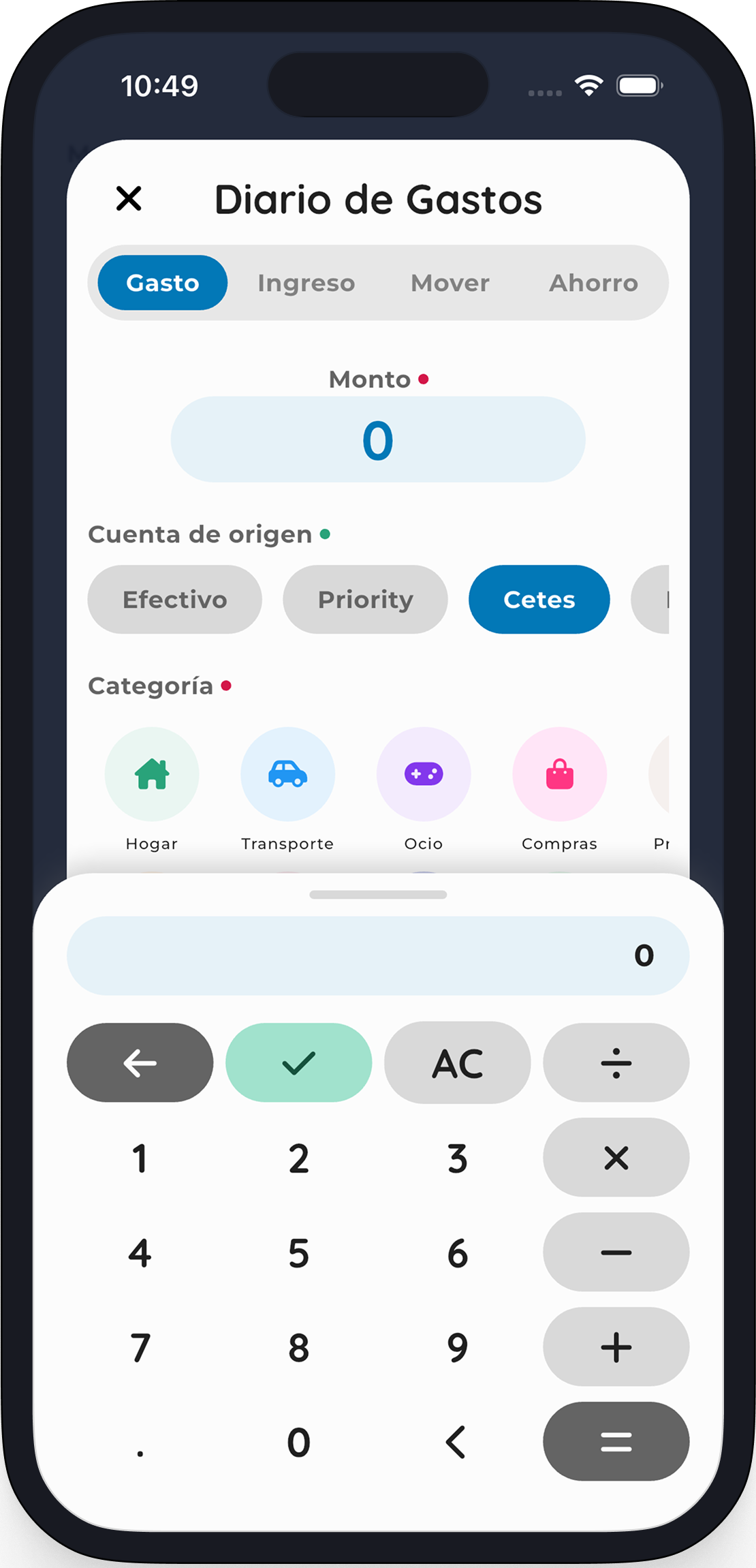 Calculadora integrada